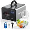 VEVOR Generatore di Ozono Professionale 36000 mg/h, Ozonizzatore Commerciale con Avvio Ritardato di 15 s, Timer in Base all'Area, Touchscreen LCD, per Auto, Fumo, Animali Domestici, Fino a 300 m²