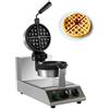 VEVOR Macchina per Waffle Rotonda Commerciale Antiaderente, Macchina per Waffle Elettrica Rotante, Macchina per Waffle con Controllo della Temperatura, Egg Waffle Maker