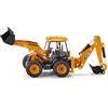 Siku 3558, Caricatore-escavatore JCB 4CX, 1:50, Metallo/Plastica, Giallo, Molte funzionalità, Compatibile con modellini stessa scala