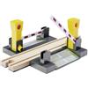 Eichhorn Ferrovia 100006500 - Passaggio ferroviario, 4 pezzi, in legno di faggio certificato FSC, utilizzabile con altri sistemi ferroviari, multicolore
