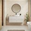 Parama Mobile bagno sospeso 120cm quattro cassetti bianco opaco cannettato con top | Tigua