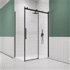 Parama Box doccia 90x100 cm scorrevole vetro 8mm trasparente profili nero opaco h195cm | Creta