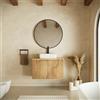 Parama Mobile bagno sospeso 60cm rovere chiaro cannettato 2 ante con top | Pelion