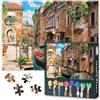 TISHIRON Puzzle per Adulti 1000 Venezia - Difficile impegnativo Famiglia Puzzle Italia Città, Puzzle Educativi Giochi Decorazione Domestica 27,5x19,7 Pollici (Serie Canali di Venezia)