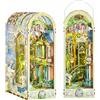 Tonecheer Book Nook Kit mit Staubschutz und LED-Licht, 3D Puzzle Buchstützen aus