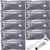 Generic Confezione da 10 lussuosi kit da barba usa e getta da viaggio con crema da barba; pulito e igienico; set di rasoi manuali tascabili per pelli sensibili; rasoio da barba per hotel e viaggi