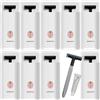 Generic Kit da 10 rasoi portatili usa e getta confezionati singolarmente; set da barba manuale ipoallergenico con crema da barba da 10 g; rasoio da barba per hotel, per viaggi, casa, uso quotidiano