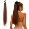 UZYXC Coda Capelli Extension Veri Effetto 70cm, Piu' Leggera e Voluminosa, Capelli Finti Donna in Castano Chiaro