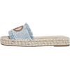 Liu Jo Ciabatte Espadrillas Denim Azzurro con Logo, Suola in Corda Intrecciata, Stile Casual Contemporaneo Tg-38