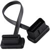 OEBUAFI Cavo di Prolunga OBD da 16 Pin Maschio a Femmina, Compatibile con Strumenti Diagnostici per Auto, con Cavo Piatto Stile Noodle per GPS e Altri Dispositivi (30 cm)