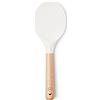 Yum Asia Spatola per riso Yum Asia Premium con manico in legno di faggio e silicone premium (Bianco Ghiaccio, Spatola a cucchiaio)