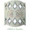 Ceramica Sarda Applique artigianale sarda pavoncella rombo grande fatta a mano in ceramica 1XE27 904.1/20