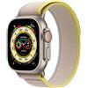 Apple Watch Ultra (2022) | 49 mm | GPS + Cellular | argento | Trail Loop M/L giallo/beige - molto buono