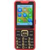 YUKERMARB Telefono per Anziani 4G Sbloccato con Pulsanti Grandi da 2,6 Pollici con Chiave SOS, Doppia Torcia Elettrica, Batteria da 2500 MAh, Altoparlante Grande, Doppia SIM per la (rosso)