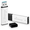 MediaRange Chiavetta USB 3.0 ad alte prestazioni da 32 GB, mini USB Flash Drive con alloggiamento in alluminio di alta qualità, espansione della memoria esterna con velocità di lettura fino a 130 MB/s