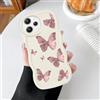 LEHEHE Custodia per Xiaomi Redmi 12 4G / 5G / POCO M6 PRO 5G, Cover Farfalla Aesthetic con Bordo Ondulato Curly Edge, Morbida TPU Silicone Antiurto Slim Antigraffio Protettiva-Bianco