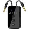 iDIGMALL Trasmettitore Bluetooth 5.4 per 2 AirPods o cuffie, adattatore audio wireless aptX Adaptive e bassa latenza, jack AUX da 3,5 mm, trasmettitore Bluetooth per TV, volo, viaggi, palestra, 24 ore