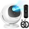 HOVVIDA Proiettore 2025 Videoproiettore, Messa a Fuoco Elettrica, Compatibile con 4K 1080P, WiFi 6 Bluetooth 5.2, Rotazione a 360°, con Cavo HDMI, Funziona con TV Stick/USB / PS5 / Laptop