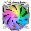 Mars Gaming MCPU33, Doppio Dissipatore CPU FRGB, 3 Heatpipes HCT, 140W TDP, Ventola PWM Ultra Silenziosa 11cm