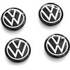 Volkswagen 10A071213A - Coprimozzo dinamico per cerchi in lega ID, con logo in movimento, colore: Nero/Bianco
