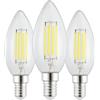 Eglo - Set da 3 lampadine LED E14, a risparmio energetico, classe 2,2 W, 470 lumen, bianco caldo, 2700 kelvin, candela C35, diametro di 3,5 cm