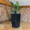 WELL HOME MOBILIARIO & DECORACIÓN Vaso alto per fiori con vaso interno, grande vaso per esterni/interni, in plastica opaca, per terrazza, giardino o soggiorno, resistente ai raggi UV, 42 x 22 cm, colore antracite