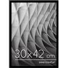 Americanflat Cornice 30x42 cm Nera - Cornice per Foto 42x30 cm con Bordo Sottile e Pannello Protettivo in Plastica - Portafoto con Ganci Seghettati Integrati per Pareti