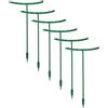 babominimer 6 gabbie semicircolari di supporto per piante, in plastica robusta, per piante cespugliose, rose, ortensie, pomodori, supporto verde per fiori (25 x 14,5 cm)