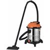 Enjoy XD XDMWD182 Aspirapolvere Solidi e Liquidi 1400W Serbatoio 20L Acciaio Arancio