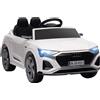 AIYAPLAY Auto elettrica per bambini, 12V Audi Q8, 3-5 km/h, Telecomando, Fari, Musica, Bianco
