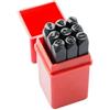 babominimer Set di punzoni per numeri e lettere in acciaio, metallo e pelle, 8 mm