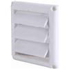 Dilwe Copri Presa d'Aria, Griglia in Plastica con Zanzariera Automatica e Alette Regolabili, Ideale per Condotti a Parete e Soffitto 20x20 Cm Ventilazione Domestica (15 * 15 cm)