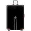 YJSZY Copri Valigia,Stampe Con Acqua Fuoco Pesce Animali Cielo Stellato Lavabile Cover Valigia,Anti-Polvere Elastico Coprivaligia Grande,Antigraffio Luggage Cover,Protezione (Nero,XL(29-32inch))