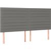 vidaXL Testiere 4 pz. Tessuto grigio scuro 100x5x78/88 cm
