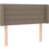 vidaXL Testiera con orecchie Taupe 103x16x78/88 cm Tessuto