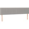 vidaXL Testiere 2 pz. Tessuto grigio chiaro 100x5x78/88 cm
