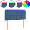 vidaXL Testiera LED blu scuro 100x5x78/88 cm velluto