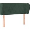 vidaXL Testiera con orecchie verde scuro 83x23x78/88 cm in velluto