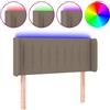 vidaXL Testiera LED Taupe 83x16x78/88 cm Tessuto