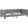 vidaXL Letto da giorno grigio chiaro 90x190 cm tessuto