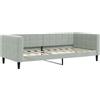 vidaXL Letto da giorno grigio chiaro 90x190 cm in velluto