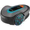 Gardena Robot Rasaerba Sileno Minimo: per Superfici Fino a 250 mq, Pendenza Fino a 25%, Controllo Via App Bluetooth, Altezza di Taglio 20-45 mm, Adatta I Tempi di Taglio Alla Crescita (15201-34)