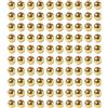 Yhenlovtt Teste in plastica per legare mosche in tessuto con perline dorate per la costruzione di mosche con fori svasati da 3/4/5 mm, set da 100 pezzi, compatibili con mosche da pesca (oro)