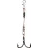 Yhenlovtt Per esche da pesca predatori, 35/55 cm, ami tripli per luccio, pesce persico, spigola, in acciaio inox, set di 3 pezzi (35 cm)