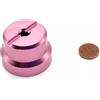 Yhenlovtt Baitcast - Bobina a mezza luna, compatibile con 1 set di bobine in lega di alluminio con dado (rosa)