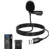 Microfono USB a Da Bavero, Mini Mic Lavalier Omnidirezionale Plug E Play a Clip