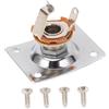 Alomejor Piastra Presa Jack per Chitarra con e Telecaster Forte e Resistente All'usura per Incidenti Imprevisti Durante L'esecuzione e la Registrazione (Cromo)