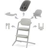 Cybex Gold Seggiolone Lemo 4in1 con Sdraietta, Vassoio e Baby Set inclusi - Suede Grey