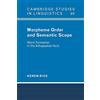 Cambridge University Press Morpheme Order and Semantic Scope: Word Formation in the Athapaskan Verb