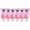 NIVEA MicellAIR - Gel micellare per il viso con acqua micellare (150 ml), acqua detergente micellare con fragranza di rosa indulgente, struccante purificante, lavaggio viso lenitivo, confezione da 6